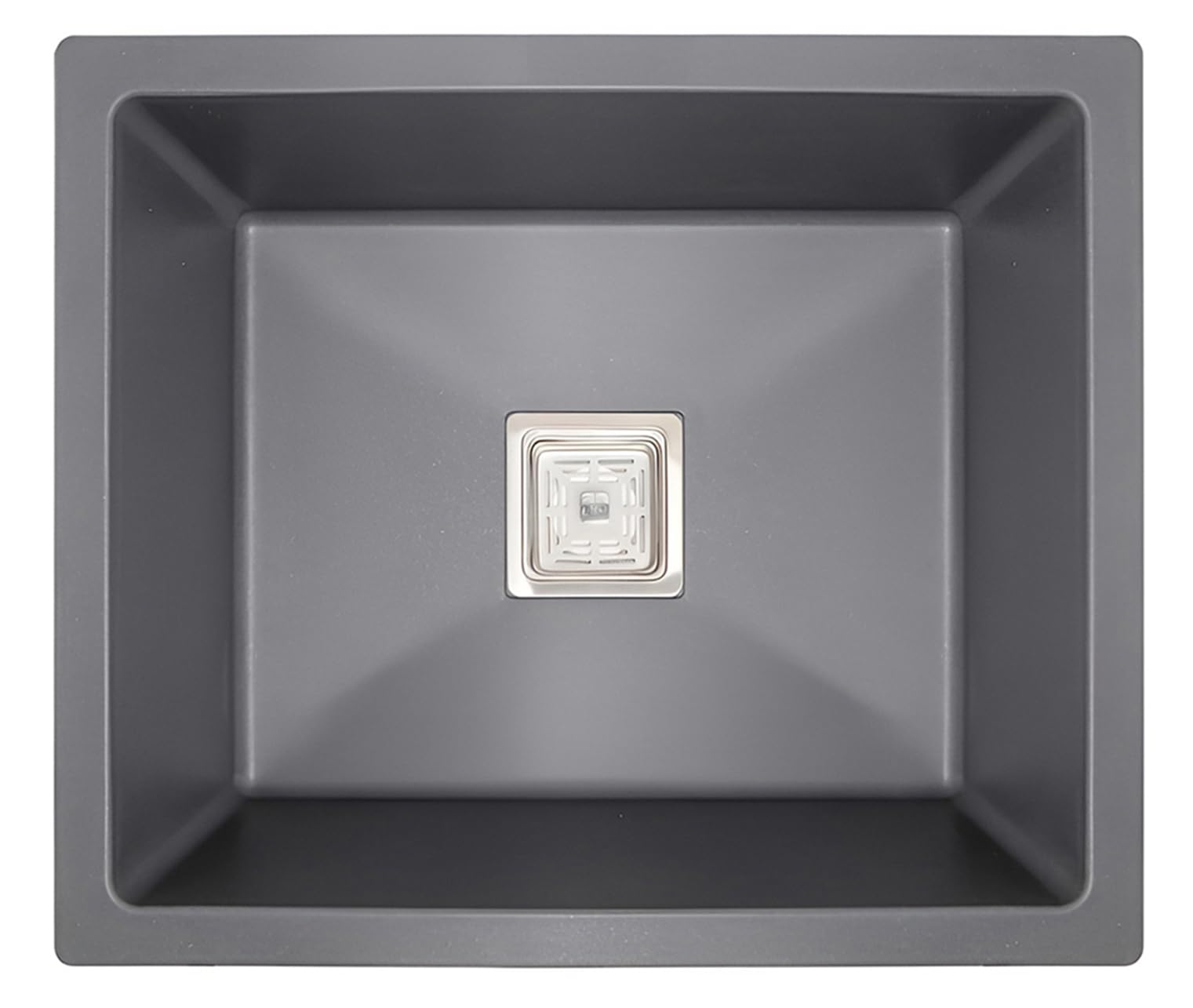 ASTIQ® Quartz Material Heavy Duty Laboratory Architecture Kitchen Sink Gray Metalic Color 16 x 18 x 8 In Wash Basin Full Set