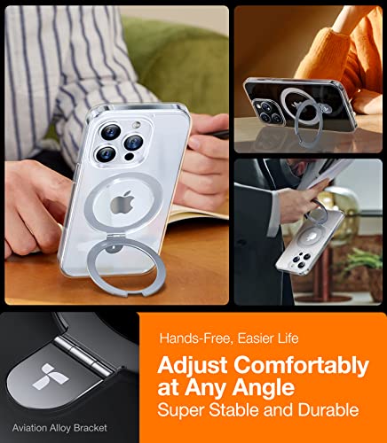 TORRAS Magnetic Ostand for iPhone 14 Pro Case, Built in Invisible Ring Stand, 12FT Military-Grade Shockproof - Image 2