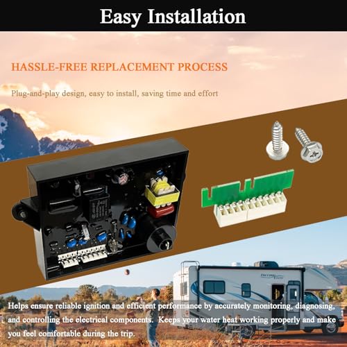 Image of 91365 RV Water Heater Control Circuit Board with Fuse Compatible with Atwood GCH6A-10E, G9-EXT, G16-EXT, GC6AA-10E, GC10A-4E, GE9-EXT, GEH16-EXT Replaces 91226, 93305, 91346, 93851, AT93851