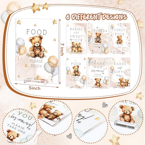 Image of Vercraft 6 Pcs We Can Bearly Wait Baby Shower Table Decorations