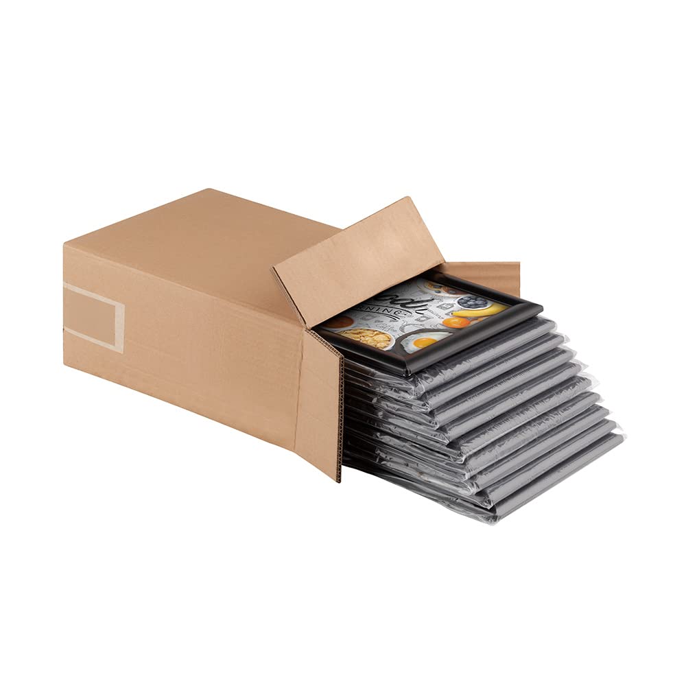 Generisch Vorteilspack 10 x Bilderrahmen Klapprahmen Plakatrahmen aus Aluminium/Kunststoff schwarz matt im Set - DIN A4 - Geschenkidee für Familien - Fanposter