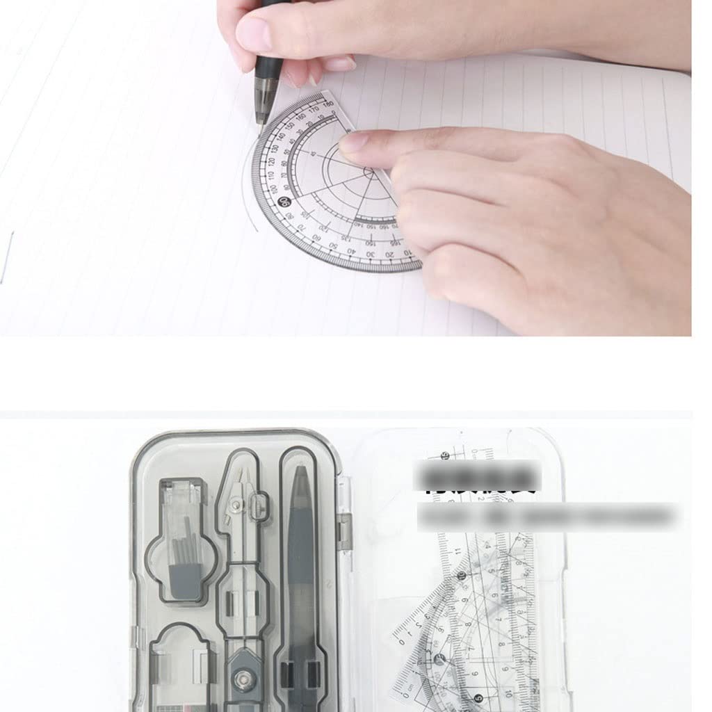 Compasso Strumento di geometria Set di 8 pezzi per disegno con compasso Bussola professionale ad alta precisione Matita Compasso Set da disegno con compasso Cancelleria scolastica Compasso Indicizzat