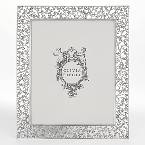 Olivia Riegel Isadora Austrian Crystal 8x10 Silvered Pewter Frame 8x10