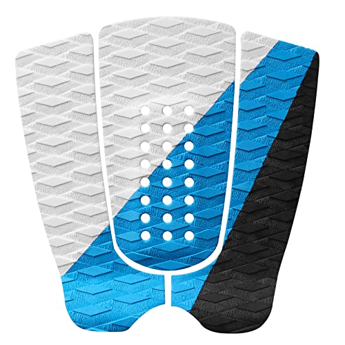 Kxkzren 3 Piece Surf Deck Traction Pad Anti-Slip Eva Foam Pads Deck Grip Mat With Strong Adhesive With Kicker For Stomp Skimboards Surfboard Longboard Shortboard Funboard Fishboard #TOP6