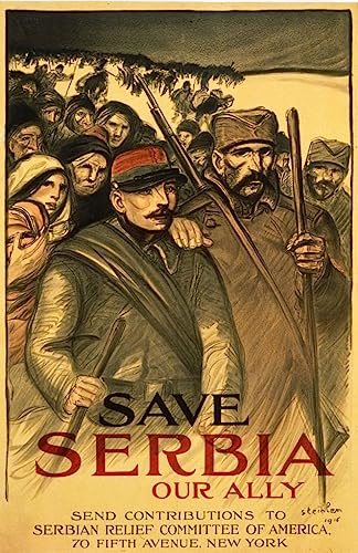 PSVDCTOO Gefeiert Wandbilder Kunst Poster Poster Bilder Save Serbia Our Ally Senden Sie Beiträge an das serbische Hilfskomitee von Amerika von Théophile Alexandre Steinlen für Heimdekoration 60x90cm