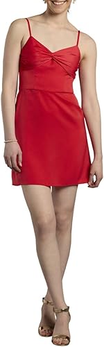 David's Bridal Charmeuse V-Neck Mini Dress with Scarf, Women