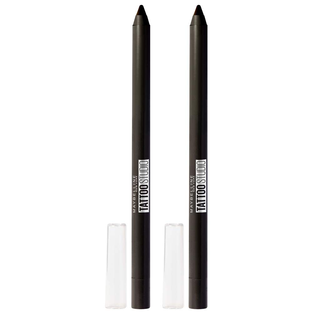 Maybelline New York Tattoostudio Waterproof Long Wearing Eyeliner Pencil Makeup Deep Oynx 2 Count