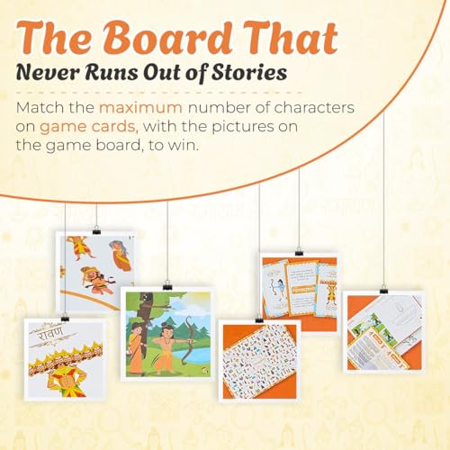 Image of I-Spy Ramayana Board Game for Kids and Adults | Gift Set for Kids Age 4,5,6,7,8+| Indoor Board Game | Perfect for Family Entertainment | Up to 4 Players | Made in India