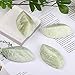 Rockcloud 2 PCS Hand-Carved Leaves Shaped Massage Stone, Polished Pocket Worry Stone for Yoga Meditation Relaxation, Xiuyan Jade