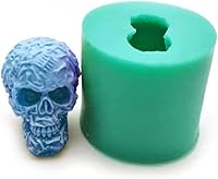 Vista 1 de Molde de silicona de calavera 3D, moldes de cera para aromaterapia, moldes para hacer jabón, moldes de chocolate, fondant, pudín, pastel