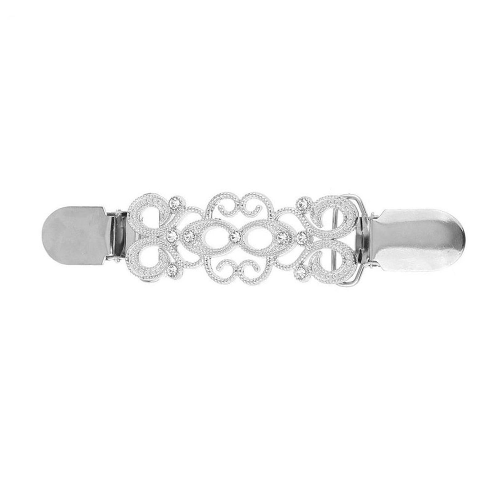 Post Box 2pcs Crystal Sweater Blouse Pin Cardigan Clip Shawl Brooch Duck Clasps(-11)