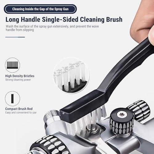21 Pièces Kit de Nettoyage pour Pistolet à Peinture, Brosses de Pistolets Pulvérisateur Complet pour Nettoyer les Pistolets à Peinture à L'aérographe Buses et Embouts – Image 5