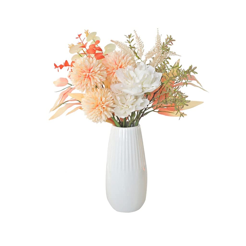 XDLEDMKIZ Artificial Flowers Artificial Flower Hydrangea Living Room With Bottle Flower Arrangement Floral Decoration Decoration Suitable For Wedding Office Bedroom Cafe Shop