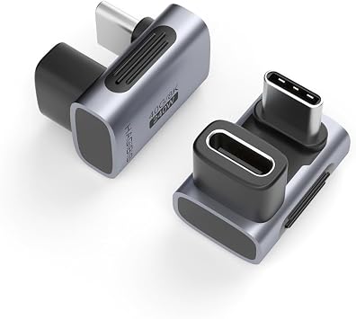 محول Hagibis 240W 40Gbps 8K USB C، 2 Pack USB-C Male to Female Adapter، موصل USB4 لـ Thunderbolt 4/3، ROG Ally، Steam Deck، Switch، Dock، Mac، Tablet، iPhone 16 15 Pro Max 180 Degree