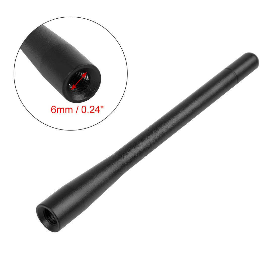 X AUTOHAUX 4.7 Inch 12cm Car Stubby Antenna Radio AM FM Signal Antenna Mast Short Aerial for Chevy Silverado 1500 07-19 Black