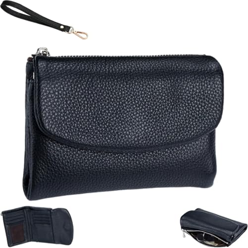 Joyfullygo Wallet,Suitable For Daily Commuting, Unisex Soft Pebble Leather Wallet Business Occasions, Short Trips, Card Purse With Credit Card Holder, Bifold Pocket Purse (black-A)