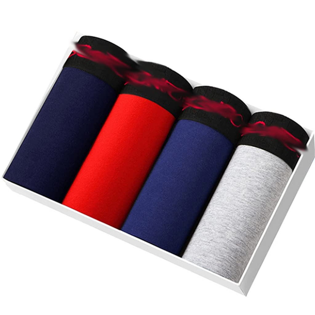 JSEIAJB Mens Sexy Underwear 4-piece Set of Boxer Shorts Mens Boxer Briefs Medium