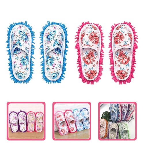 Pantuflas de microfibra reutilizables de chenilla para fregar suelos 8