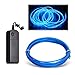 Produktbild Aogbithy Flexibel Wasserdicht EL Wire EL Kabel Neon Beleuchtung leuchtschnur mit 3 Modis für Partybeleuchtung,Weihnachtsfeiern und Halloween Kostüm Rave Dekoration (Blau, 3M)