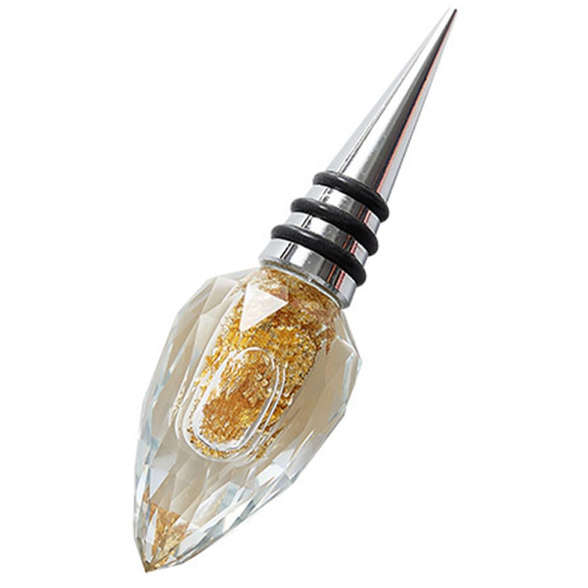 Bouchon de bouteille de vin en silicone étanche et léger or