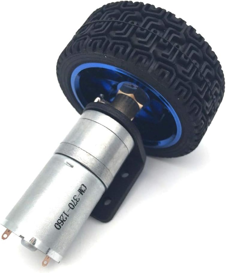 DC Motor 6V 12V 24V Encoder Motor Gear 4mm Shaft With Mounting Bracket Coupling 65mm Wheel 12-620 Rpm For Car Model Motor - (Speed(Rpm): 60Rpm; Voltage(V): 24V) 24 Volt 60RPM