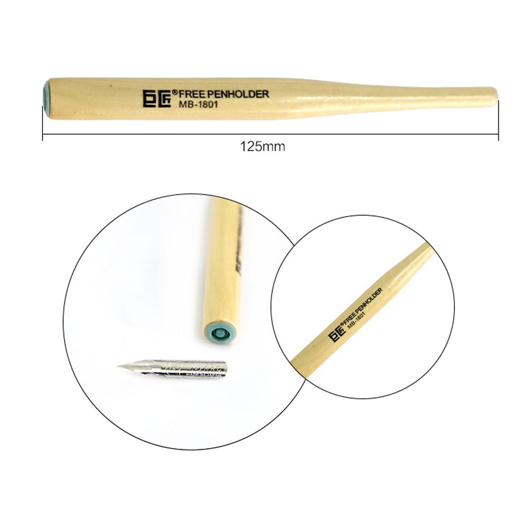 Dip Pen Set,SAYEEC Wooden Handler Artist Cartoon Pen Set Calligraphy