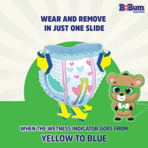 Image of Babum Baby Premium Diapers | Medium-72 counts | Wetness Indicator | Anti Rash | up to 12 hrs Absorption | 7-12 Kg | Soft & Comfortable