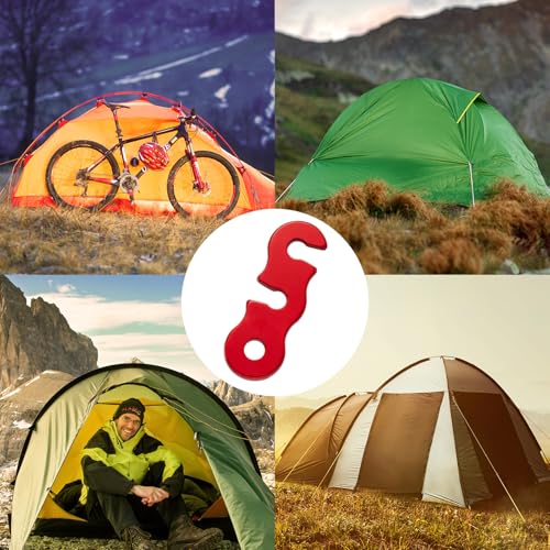 Image of SATINIOR 20 Pieces Guyline Tensioner Aluminum Alloy Tent Cord Paracord Tensioner Guy Line Rope Adjusters Cord Tighteners for Outdoor Tent Camping Hiking Accessories