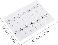 Vista 5 de Juego de 2 calcomanías de piano con teclado extraíble de 88 teclas, calcomanías de letras de piano, notas de teclado electrónico, teclas blancas
