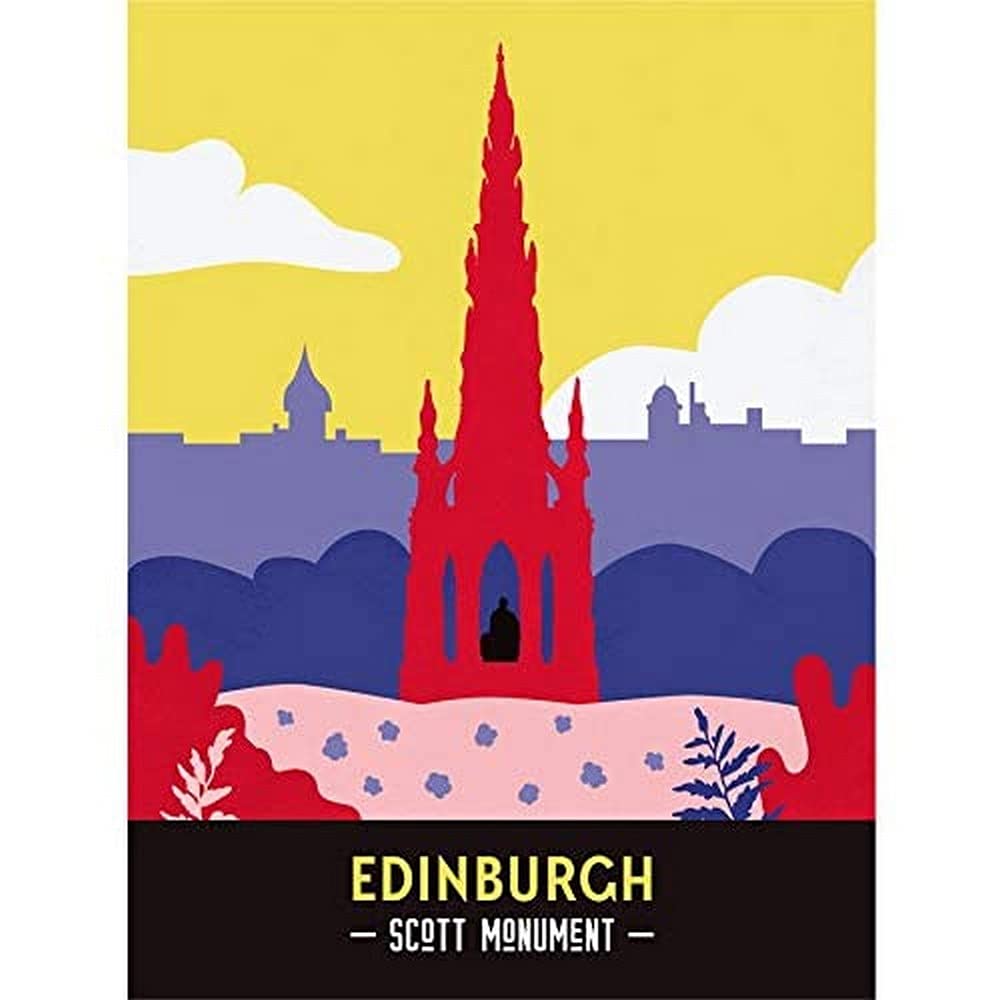 Scotland Travel Edinburgh Scott Monument Wall Art Print