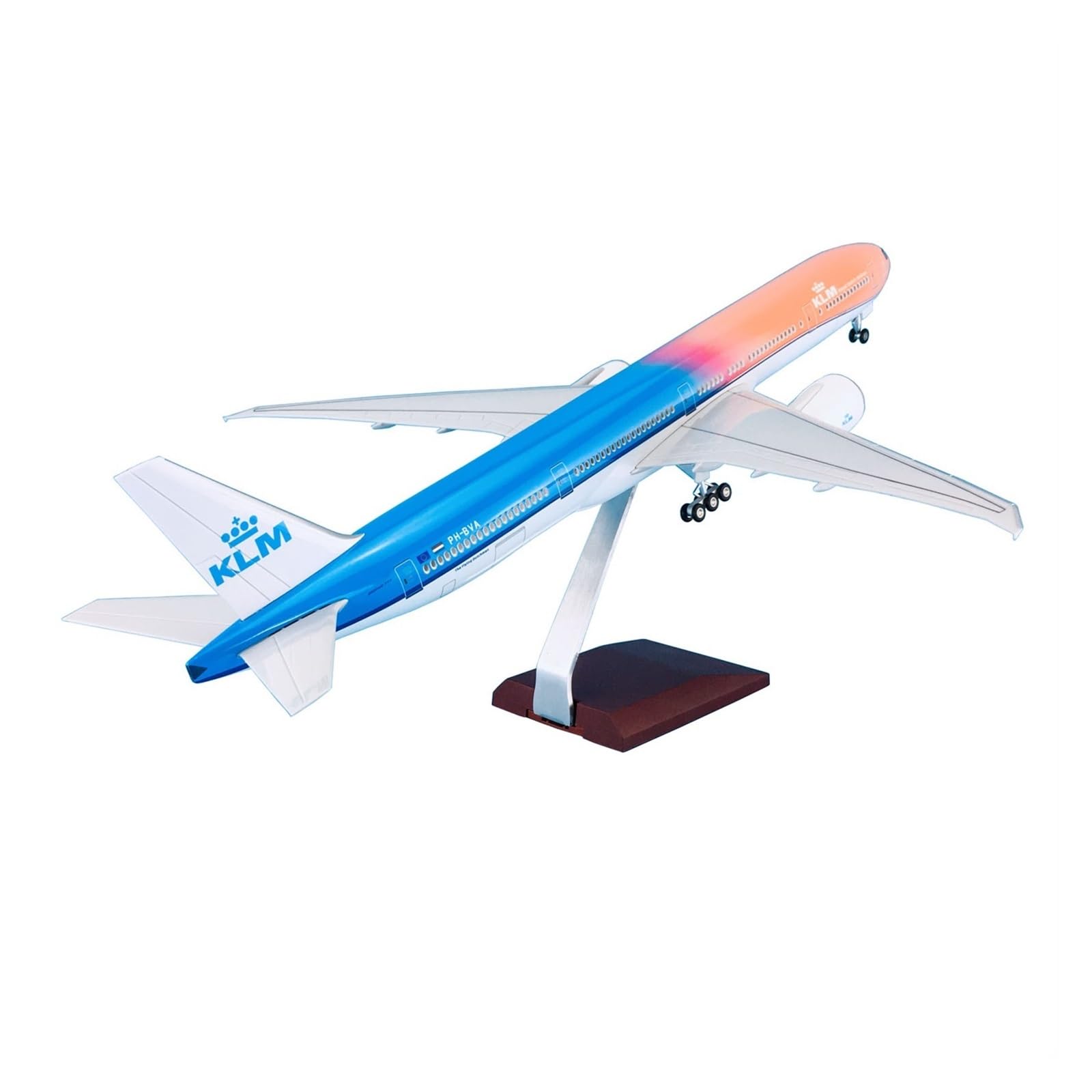 Modello di Aereo in lega Modellino Di Aereo Da 47 Cm Con Ruote Per Boeing B777-300 Modello KLM 1:185