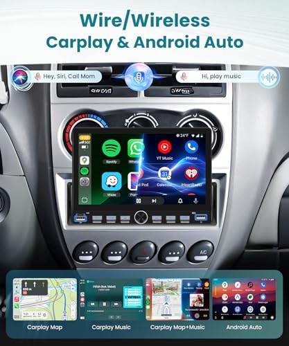 Radio auto 7’’ Single Din con CarPlay y Android Auto miniatura 3