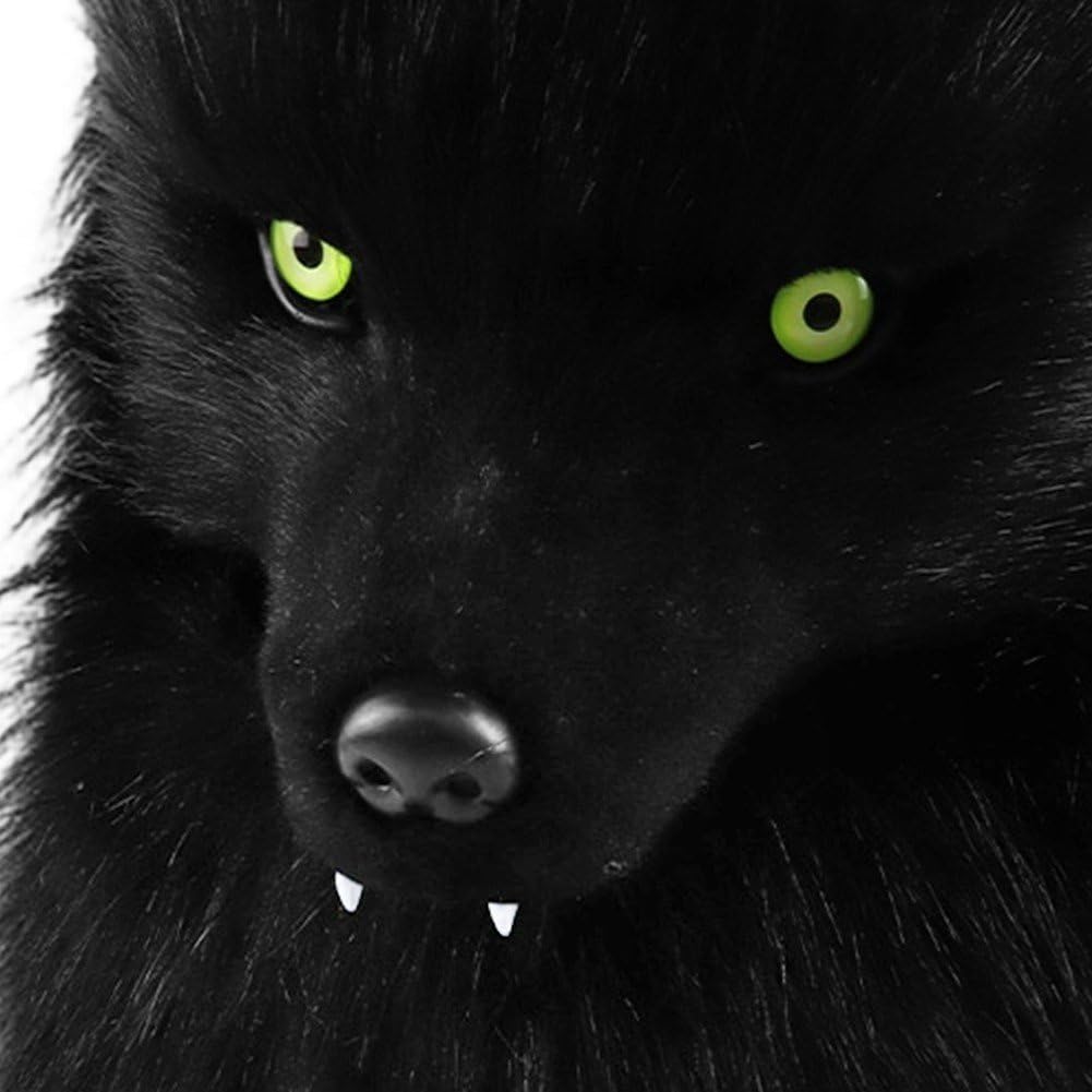 Pluszowa maska z głową zwierzęcia, wilk lub pies, sztuczne futro, maska na Halloween, maskaradę, cosplay, akcesoria do przebrania dla dorosłych
