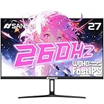 SANSUI Gaming Monitor 27" 1440p 260hz/240hz WQHD 2K - Fast IPS 1ms FreeSync Premium 丨DCI-P3 98% 丨sRGB130% 丨HDR10 丨2×DisplayPort 1.4丨2×HDMI2.0 PC Gaming Monitor with Crosshair