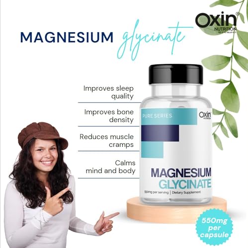 Image of Oxin Nutrition Magnesium Glycinate High Absorption - 60 Vegetable Capsules
