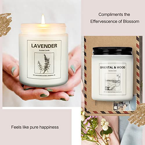 6 Pack Candles For Home Scented, Lavender Candle, 42.6 Oz 300 Hour Long Lasting Natural Soy Wax Candles, Aromatherapy Jar Candle For Relaxing- Scented Candles Gift Set For Women, Birthday Gifts #TOP3