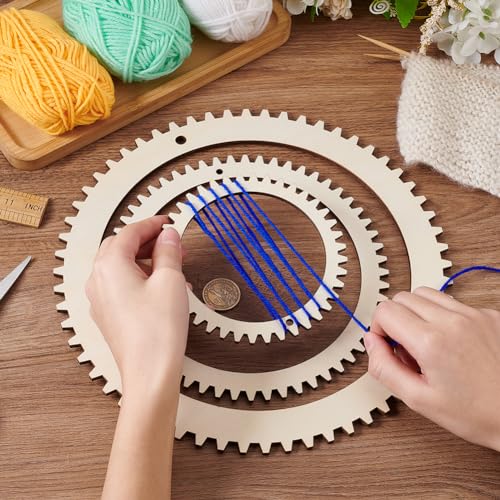 BENECREAT 3 Sizes Wooden Weaving Loom Kit - Image 3