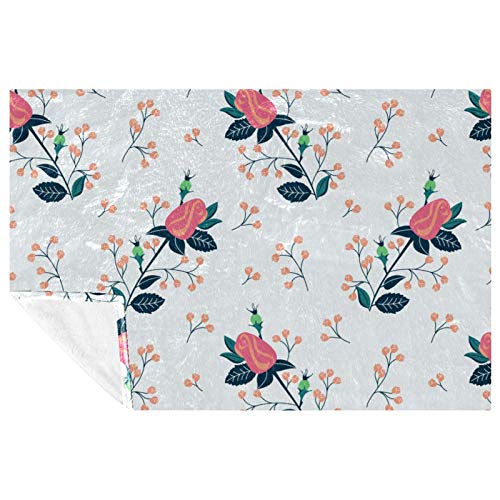 Couverture douce et chaude bouquet de roses pour lit canapé