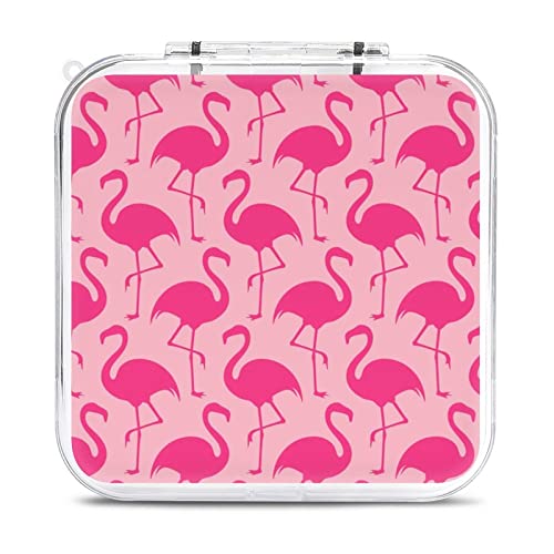 Pink Flamingo Game Card Case for Nintendo Switch Cartridge Holder Carrying Storage Box with 12 Memory Card Holder