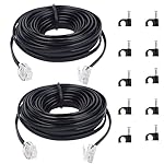 Ubramac-15ft-Phone-Telephone-Extension-Cord-Cable-Line-Wire-with-Standard-RJ11-6P4C-Plugs-for-Landline-Telephone