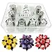 8 Russian Piping Tips With Video Instructions - Coupler, Pastry Bag, Storage Box - Flower Icing Nozzles Tool Set - BakeLux