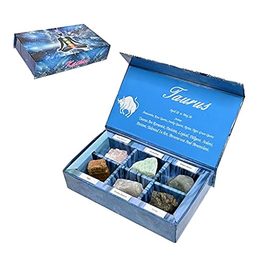 KACHVI Crystal Taurus Gifts-Zodiac Signos Piedras para complementar Las Piedras de Nacimiento-Cristales curativos Naturales con horóscopo Box Set | Ya disponible en tu tienda friki favorita! En mundofriki.es!