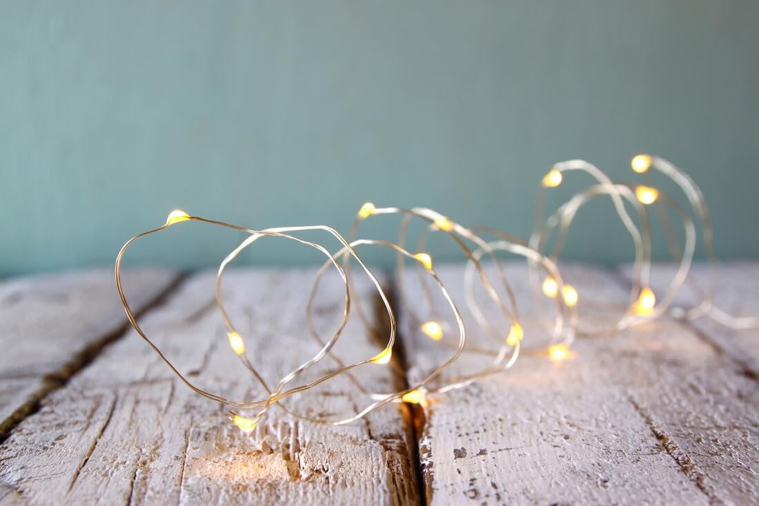 VoltShine 16ft Warm LED Wire Garland Battery Operated Perfect for Indoor and Outdoor Decoration*