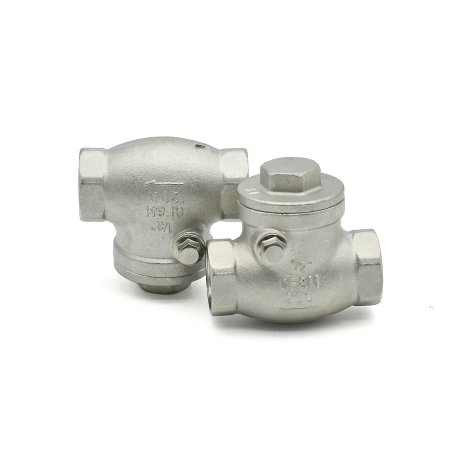 Clapet anti-retour contre reflux eau inox 316L horizontal 3/8 femelle