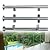 TFCFL 90CM High Glass Balustrade Railing Post Glazing Stainless Steel Pole Handrail Garden Fencing Silver (90cmCorner Post)