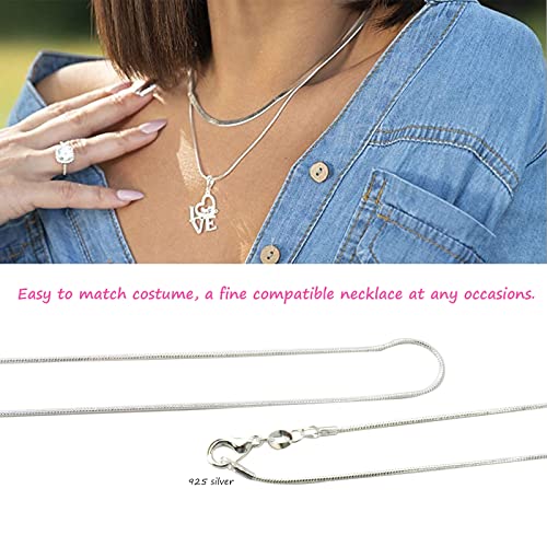 5 Pack Necklace Chain 925 Sterling Silver Necklace Snake Chains Bulk For Jewelry Making, 1.2 Mm 22 Inch #TOP2