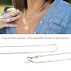 5 Pack 925 Sterling Silver Snake Chain Necklace with Clasp for Jewelry Making, 1.2 mm 28 Inch