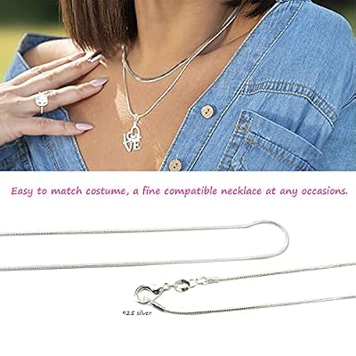 5 Pack 925 Sterling Silver Snake Chain Necklace with Clasp for Jewelry Making, 1.2 mm 28 Inch