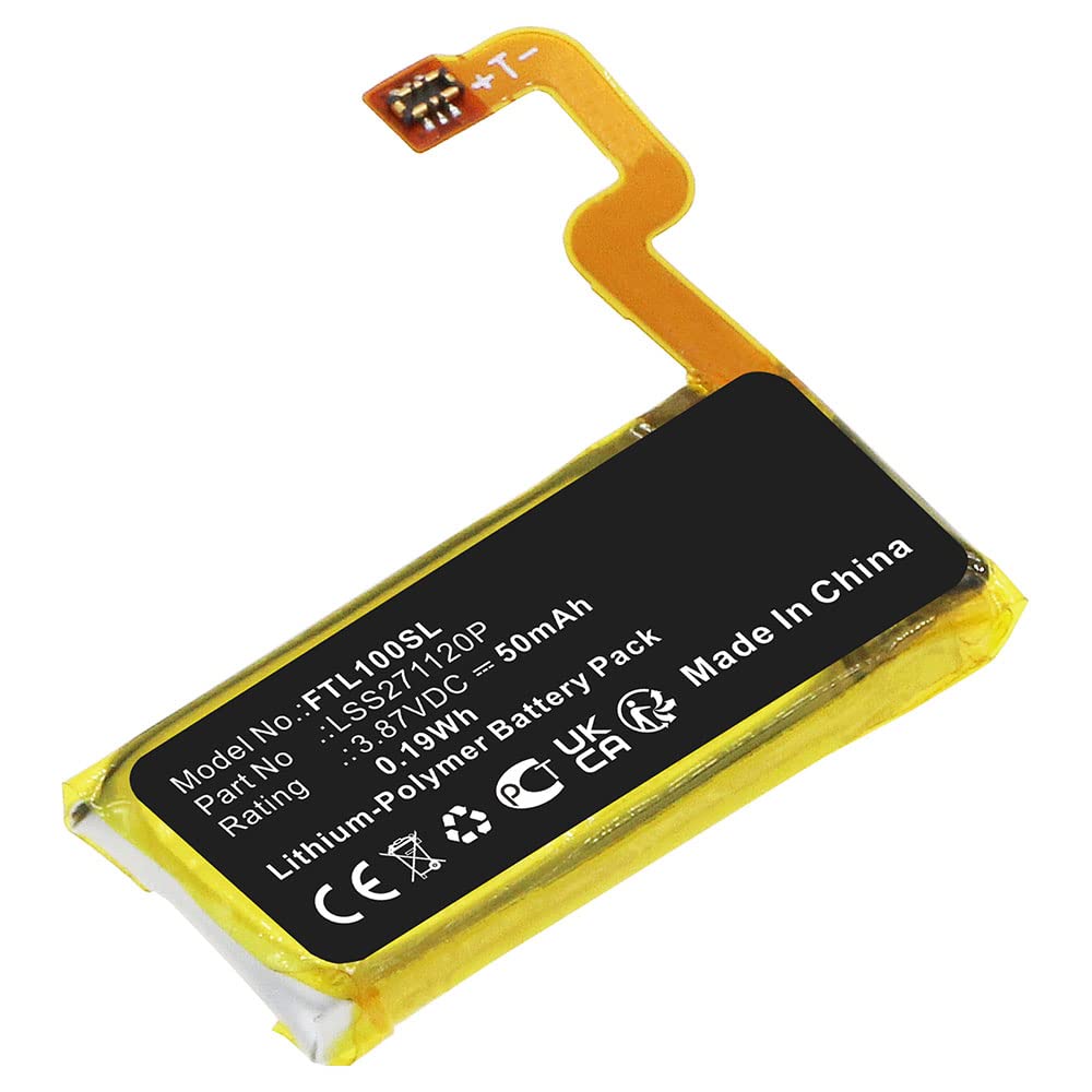 CELLONIC 1x Battery for Smartwatch & Fitnessarmband Compatible with FitBit Luxe, LSS271120P - (50mAh, 3.87V)