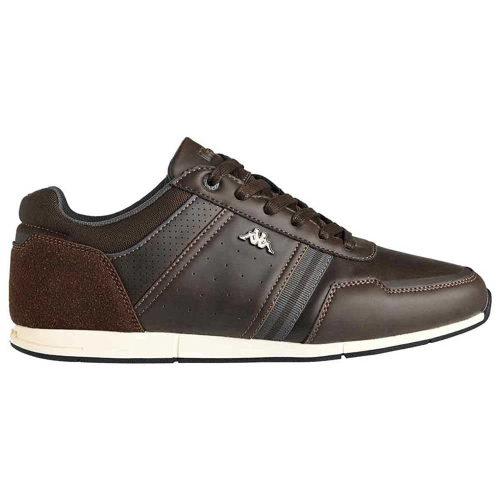 Kappa Men's Tyler Low-Top Sneakers, Marrón Gris, 10 UK